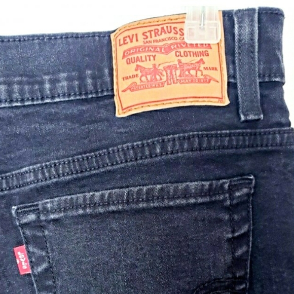 Levi's Black 512 Perfectly Slimming high waisted bootcut jeans Y2K Size 16S - Picture 4 of 9